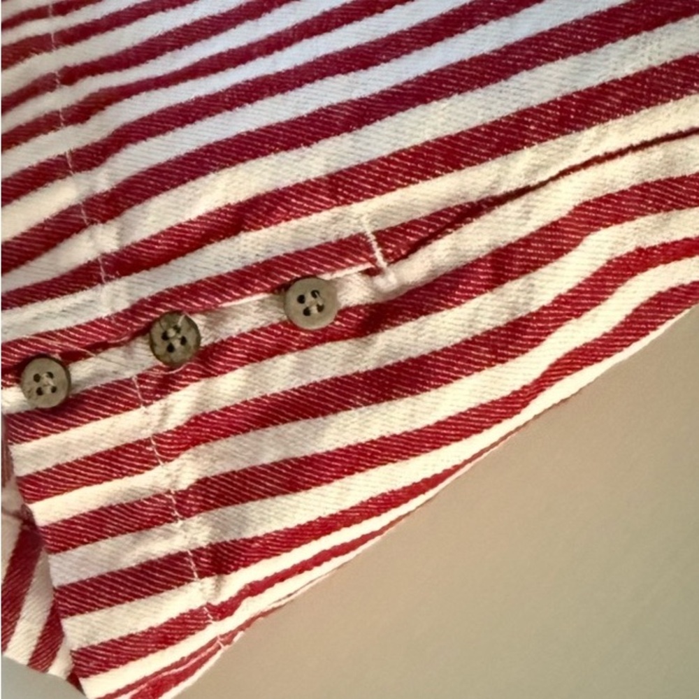 Red and White Striped Shorts - Picture 3 of 3